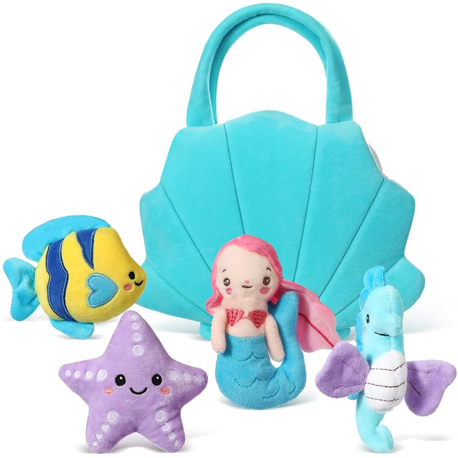ドレッシング Amazon.com: Syhood 5 Pieces Ocean Stuffed Animals Plush Set